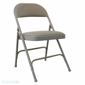 GRAINGER APPROVED Steel Chair with Vinyl Padded Beige, 2W158