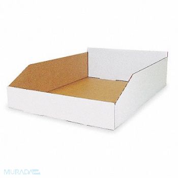 PACKAGING CORPORATION OF AMERICA Corr Shelf Bin White Cardboard 4 3/4 in, 2W256