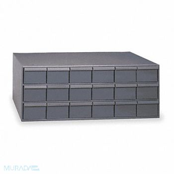 DURHAM MFG Bin Cab 18GrayDrwr Gry 12.75 H GrayDrwr, 2W267