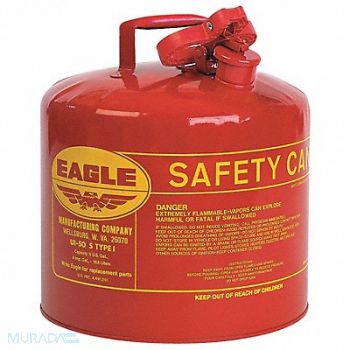 EAGLE Type I Safety Can 5 gal Red 13-1/2In H, 2W313