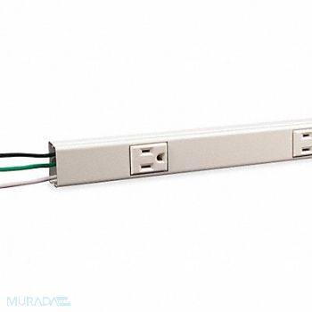 LEGRAND Prewired Raceway6 Outlets 6 ft L Ivory, 5HN48