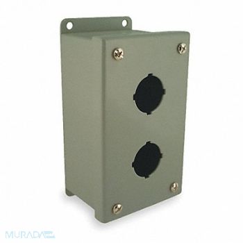 WIEGMANN Pushbutton Enclosure 30mm 2 Holes Steel, 2W835
