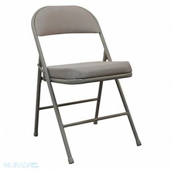 GRAINGER APPROVED Steel Chair with Fabric Seat/Back Beige, 2W957