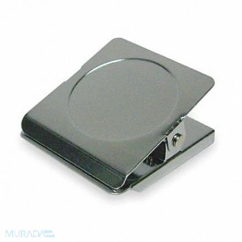 GRAINGER APPROVED Magnetic Clip 1-3/4 In Metal Silver PK2, 2WFW5