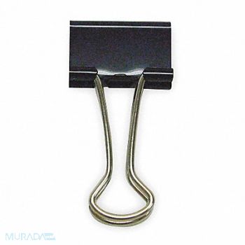 GRAINGER APPROVED Binder Clip 2 In Metal Black PK12, 2WFX8