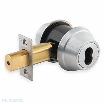 STANLEY Deadbolt Less Cylinder HD Satin Chrome, 2WJH1