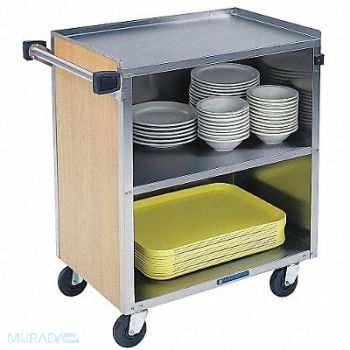 LAKESIDE Bussing Cart Enclosed 3 Shelves, 2XJK1