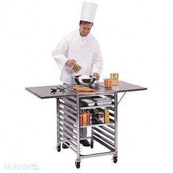 LAKESIDE Work Table Cart Stainless 53x29x35, 2XJN7