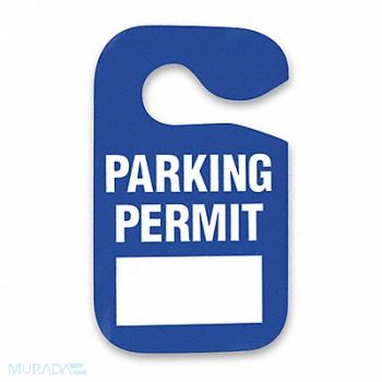 GRAINGER APPROVED Parking Permit Blue W 3 In PK5, 2XKE6