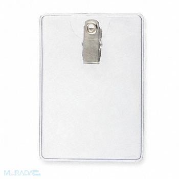 GRAINGER APPROVED Clip on Badge Holder PK5, 2XKF1