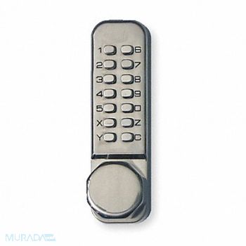 KABA D0002 Push Button Lock Entry Passage Stainless, 2XKR7