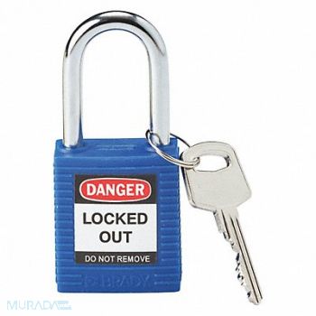 BRADY D1949 Lockout Padlock KD Blue 1-3/4 H, 2XU61