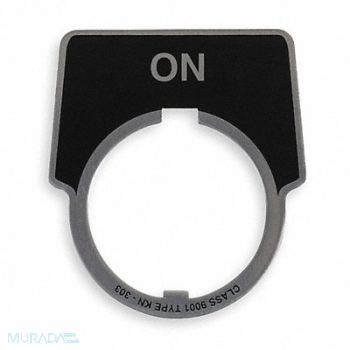 SCHNEIDER ELECTRIC Legend Plate Half Round On White/Black, 2XVP5