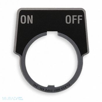 SCHNEIDER ELECTRIC Legend Plate On/Off White/Black, 2XVP9