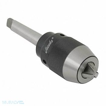 JACOBS Drill Chuck Keyless Steel 0.512 In 4MT, 2YCP2