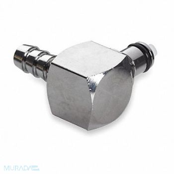 COLDER Elbow Insert Chrome Platd Brass Shut-Off, 2YCW6