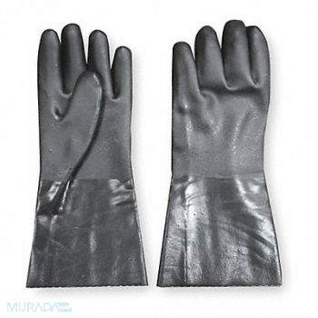 CONDOR D0529 Chemical Resistant Glove PVC XL PR, 2YER1