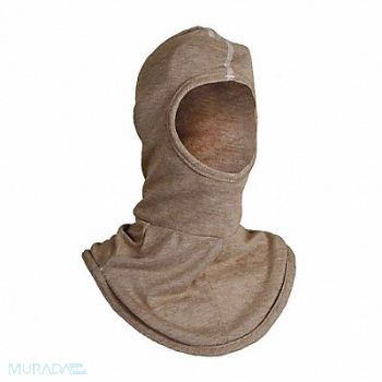 NATIONAL SAFETY APPAREL Flame Resistant Hood Brown Universal, 2YRH9