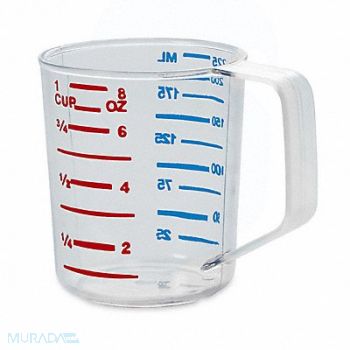 RUBBERMAID COMMERCIAL PRODUCTS Polycarbonate Measuring Cup 1 Cup Clear, 2YU26