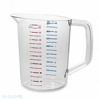 RUBBERMAID COMMERCIAL PRODUCTS Polycarbonate Measuring Cup 2 Quarts, 2YU29