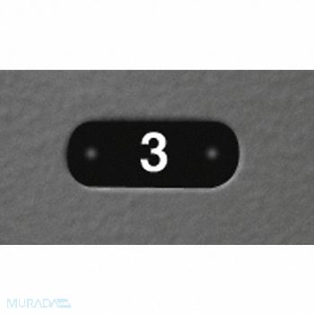 BRADLEY Number Plate Blk w/Wht Lettering, 2YV64