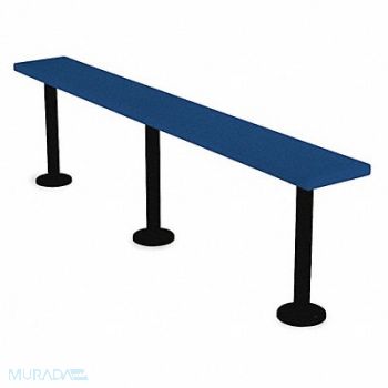 BRADLEY F9051 Pedestal Bench 6ft Wide Deep Blue, 2YY97