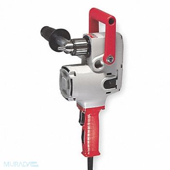 MILWAUKEE Drill Corded Spade Grip 1/2 in 1200 RPM, 6Z041