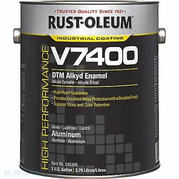 RUST-OLEUM H7157 V7400 Alkyd Enamel Aluminum 1 gal., 2ZLG1