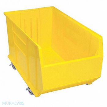 QUANTUM STORAGE SYSTEMS D5573 Mobile Bin Yellow PP 17 1/2 in, 2ZMY6