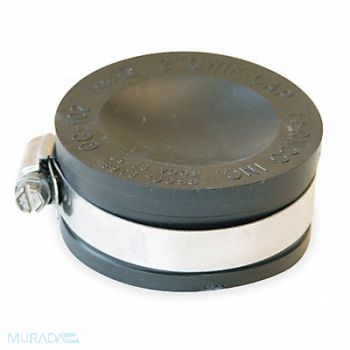 GRAINGER APPROVED Round End Cap PVC 2 in For Pipe Size, 2ZU16