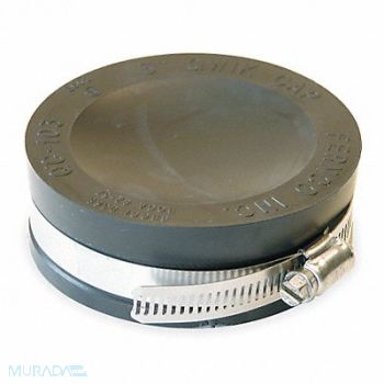 GRAINGER APPROVED Round End Cap PVC 3 in For Pipe Size, 2ZU17