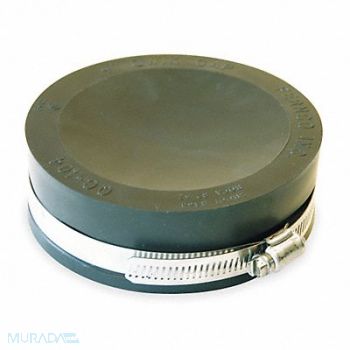 GRAINGER APPROVED Round End Cap PVC 4 in For Pipe Size, 2ZU18