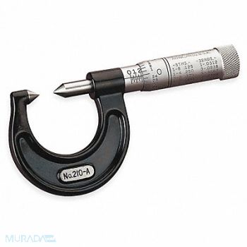 STARRETT Outside Micrometer 7/8 In Pointed Anvil, 2ZUC1