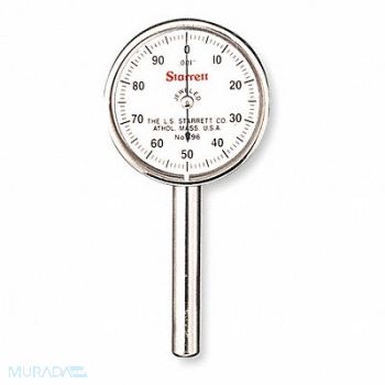 STARRETT Dial Test Indicator Vert 0 to 0.200 In, 2ZUJ5