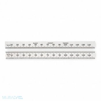 STARRETT Steel Rule Flexible 150mm Type 30 Grad, 2ZUU3