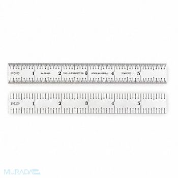 STARRETT Steel Rule Spring Tempered 6 In 6R Grad, 2ZUV8