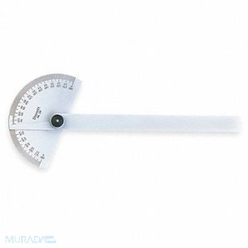 STARRETT Manual-Reading Protractor Grad 1 deg, 2ZUY3