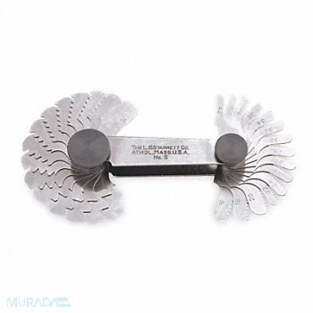 STARRETT Thread Pitch Gauge Set Thread Ang 60 deg, 2ZVC6