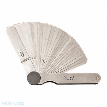 STARRETT Feeler Gauge Set Dimension Type, 2ZVC7
