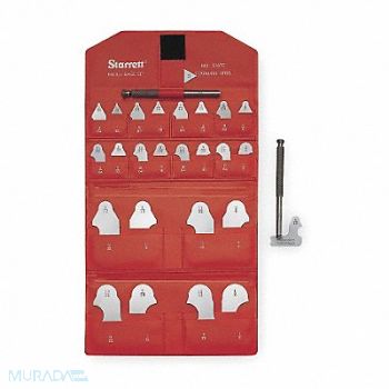STARRETT Radius Gauge Set Accuracy +/- .002, 2ZVD3