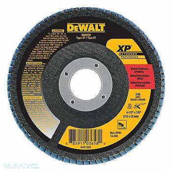 DEWALT Fiber Disc 4 1/2 in Dia 7/8in Arbor, 13J202