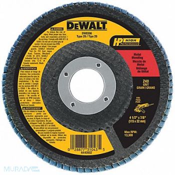 DEWALT Fiber Disc 4 1/2 in Dia 7/8in Arbor, 6HD51