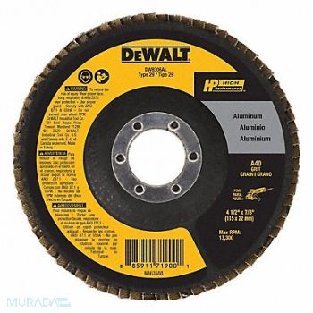 DEWALT Fiber Disc 4 1/2 in Dia 7/8in Arbor, 61KF63