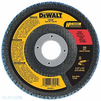 DEWALT Fiber Disc 4 1/2 in Dia 7/8in Arbor, 6HD53