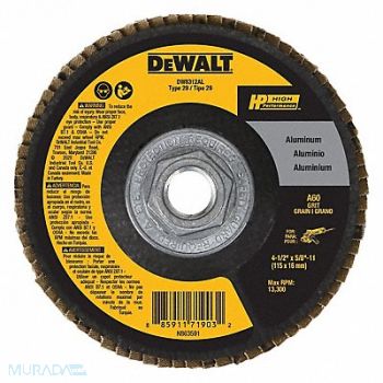 DEWALT Fiber Disc 4 1/2 in Dia 5/8in Arbor, 61KF66