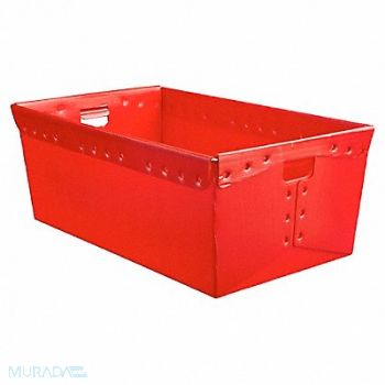 DIVERSI-PLAST Nesting Ctr Red Solid Corr HDPE PK3, 2CEW1