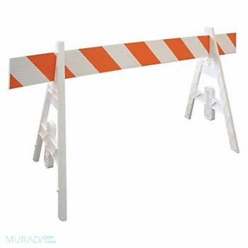 PLASTICADE A-Frame Barricade 1-6 ft I-Beam HIP, 301G40