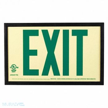 GRAINGER APPROVED E6713 Exit Sign 7 1/2 in x 13 in Plastic, 9JWX6