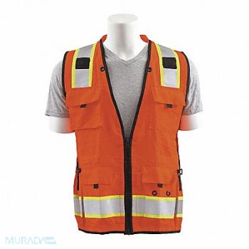 ERB SAFETY Surveyor Vest Deluxe Orange LG, 305X40