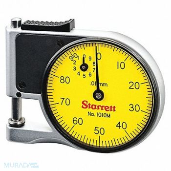STARRETT Pocket Dial Thickness Gauge Acc. 0.01mm, 30A638
